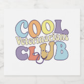 Cool Vet Club Veterinary Tech Practitioner Dier Sparkling Wijnetiket (Enkel label)