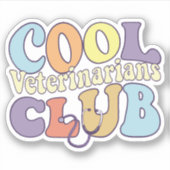 Cool Vet Club Veterinary Tech Practitioner Dier Sticker (Voorkant)