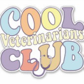 Cool Vet Club Veterinary Tech Practitioner Dier Sticker (Voorkant)