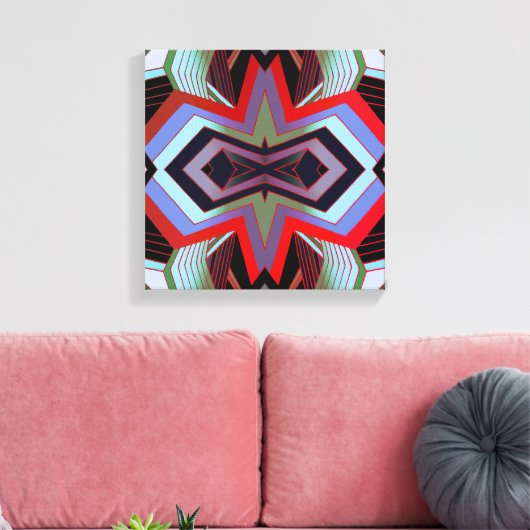 Cool Vibes geometrisch Canvas Afdruk (Insitu (Woonkamer))