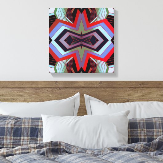 Cool Vibes geometrisch Canvas Afdruk (Insitu (Slaapkamer))