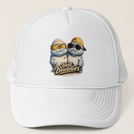 🧢😎 Cool Vibes voor Jou en Je Crew 🐾🧡 Trucker Pet (Voorkant)