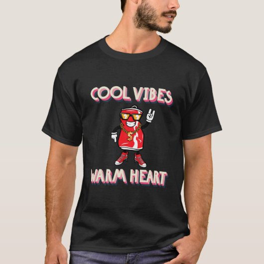 Cool vibes warm hart T-shirt (Voorkant)