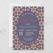 Cool Vibrant Mozaïek Geometrisch Patroon Baby show Kaart (Voorkant)