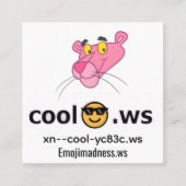 cool vierkante visitekaartje (Voorkant)