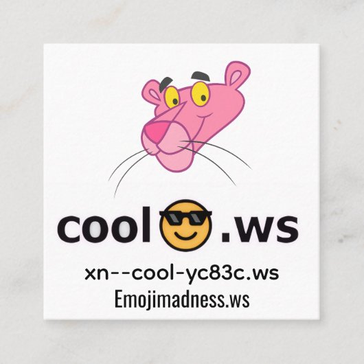 cool vierkante visitekaartje (Voorkant)