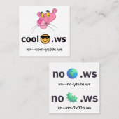 cool vierkante visitekaartje (Voorkant / Achterkant)