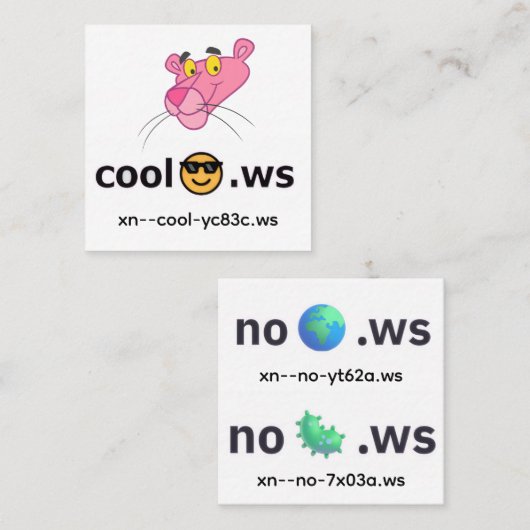 cool vierkante visitekaartje (Voorkant / Achterkant)