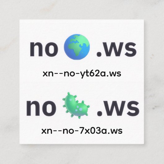 cool vierkante visitekaartje (Achterkant)