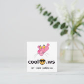 cool vierkante visitekaartje (Staand voorkant)