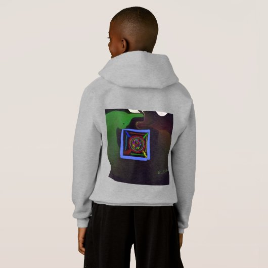 Cool View! - Boy's Hoodie (Achterkant volledig)