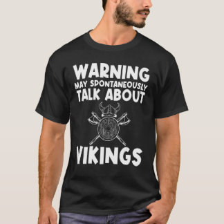Cool Viking for Men Sword Pirate Ship Norse T-shirt