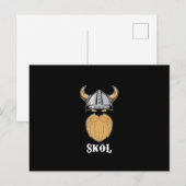 Cool Viking Skol Bearded Mannen Man Manly Beer Feestdagenkaart (Voorkant / Achterkant)