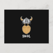 Cool Viking Skol Bearded Mannen Man Manly Beer Feestdagenkaart (Voorkant)