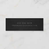 Cool Vinatge Skull Typografisch Black Mini Visitekaartje (Achterkant)