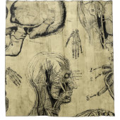 Cool Vintage Anatomie Douchegordijn (Voorkant)