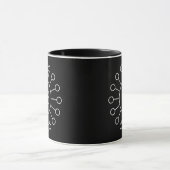 Cool Vintage Logo Stijl Monogram | Zwart & Wit Mok (Midden)