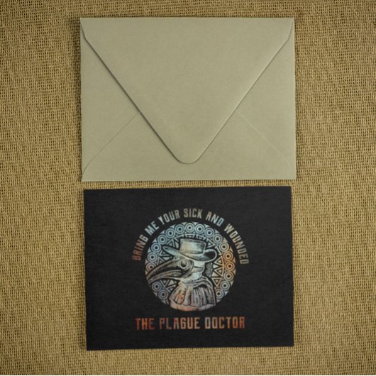 Cool Vintage Plague Doctor Briefkaart