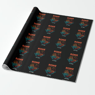 Cool Vintage Roma Italia Colosseum Souvenirs Cadea Cadeaupapier