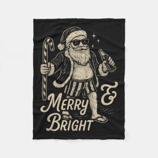 Cool Vintage Santa Clause Party Design  Fleece Deken (Voorkant)