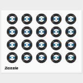 Cool Vinyl-muzieknobbel Ronde Sticker (Vel)