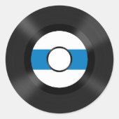 Cool Vinyl-muzieknobbel Ronde Sticker (Voorkant)