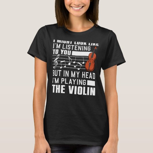 Cool Violin for Men Violinist Player Viola C T-shirt (Voorkant)