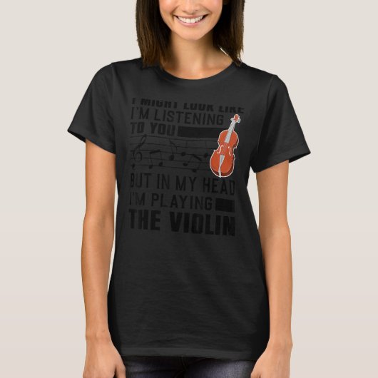 Cool Violin for Men Violinist Player Viola C T-shirt (Voorkant)