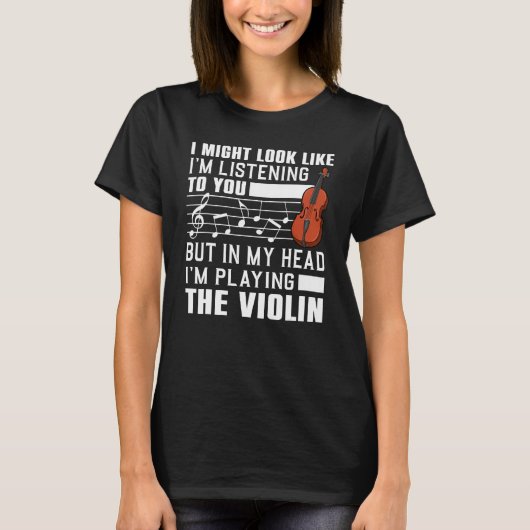 Cool Violin for Men Violinist Player Viola C T-shirt (Voorkant)