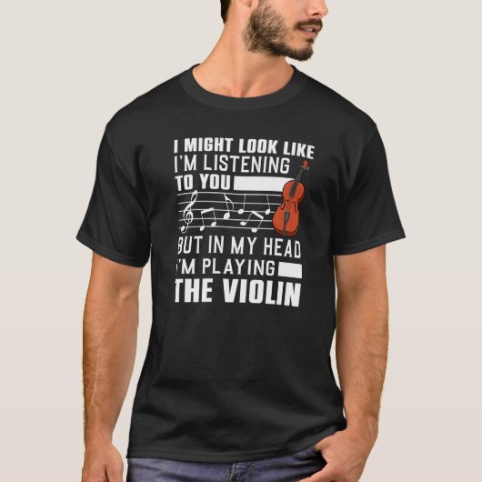 Cool Violin For Men Women Violinist Player Viola C T-shirt (Voorkant)