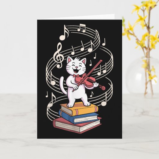 Cool Viool Kunst Voor Mannen Vrouwen Kid Vioolspel Kaart (Gele Bloem)