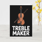 Cool Viool Kunst Voor Mannen Vrouwen Vioolspeler V Kaart (Gele Bloem)