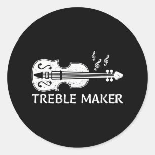 Cool Viool Speler Kunst Voor Violinist Viola Liefh Ronde Sticker
