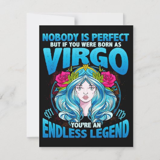 Cool Virgo Gift, Lover Gift | Ideaal voor perfecte Kaart (Achterkant)