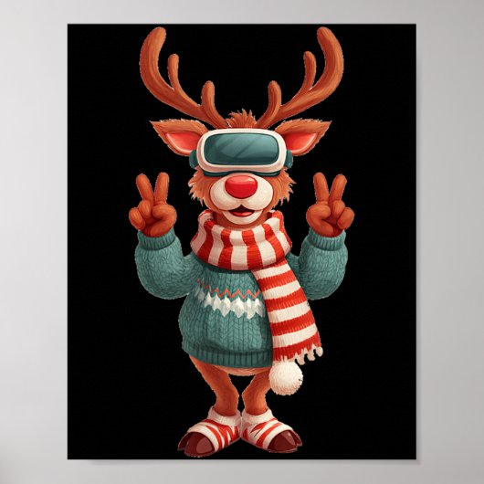 Cool Virtuele Realiteit Rendier Kostuum Voor Volwa Poster (Voorkant)