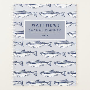 Cool Vis Patroon Gepersonaliseerde School Planner