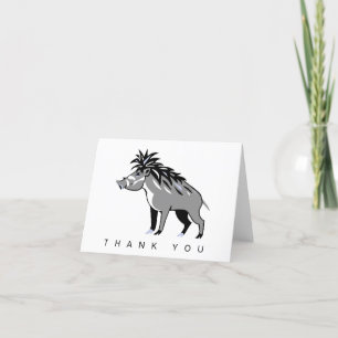 Cool - Visayan Warty PIG-Bedreigde Dierengrafiek Bedankkaart