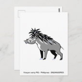 Cool Visayan Warty PIG - Conservatie - Warthog Briefkaart (Voorkant / Achterkant)