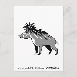 Cool Visayan Warty PIG - Conservatie - Warthog Briefkaart