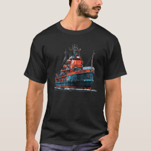 Cool visboot voor schepen, vissen en zee liefhebbe t-shirt