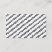 COOL VISITEKAARTJE bold spot silver glitter effect (Achterkant)