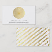 COOL VISITEKAARTJE vet spot gouden folie sunburst (Voorkant / Achterkant)