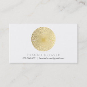 COOL VISITEKAARTJE vet spot gouden folie sunburst