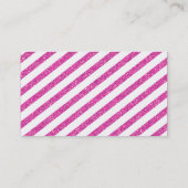 COOL VISITEKAARTJE vet spot roze glitter effect (Achterkant)