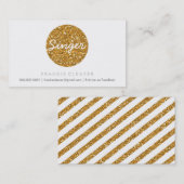 COOL VISITEKAARTJE vet vlek goud glitter effect (Voorkant / Achterkant)