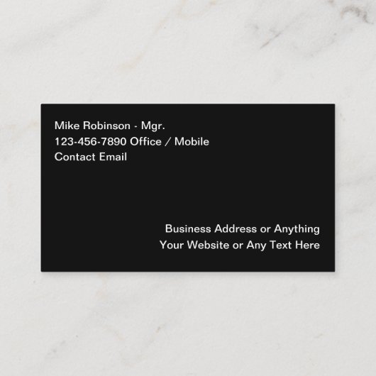 Cool Visitekaartjes Unique Design (Achterkant)