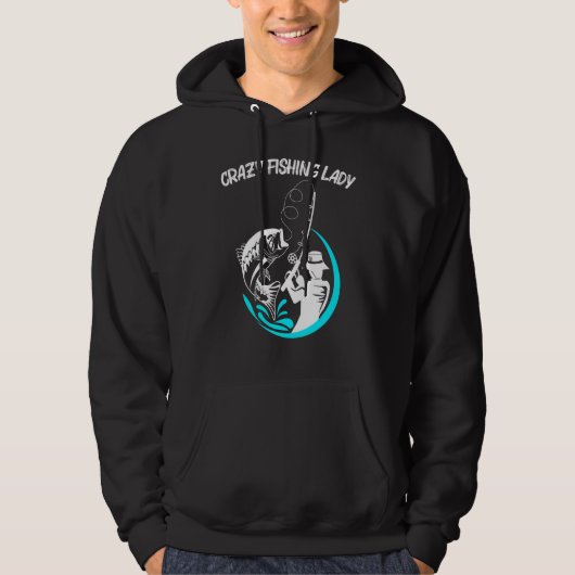 Cool Vist Art voor vrouwelijke mam Fishermen Fish  Hoodie (Voorkant)