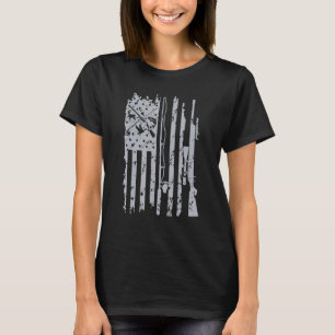 Cool Vist Rod Hunting Rifle American Flag T-shirt