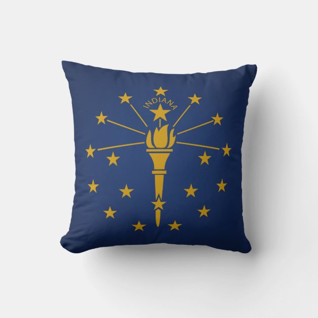 Cool Vlag van de staat Indiana Kussen (Voorkant)