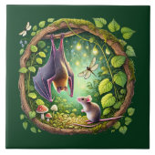 Cool vleermuis liefhebbers tegeltje (Voorkant)